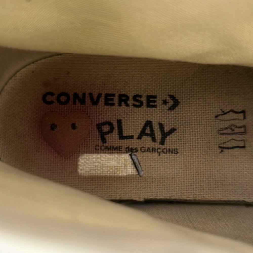 Comme de garçon Gray and White converse M8/W10 - Picture 11 of 11